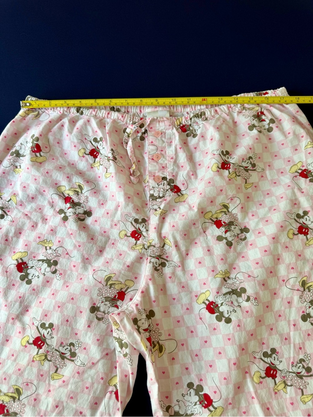 Vintage Disney Store Mickey & Minnie Mouse Pajama Set Pink Women’s Large - Picture 4 of 12